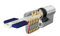Tesa Assa Abloy TX853050N Cilindro de Alta Seguridad TX80 Doble Embrague Niquelado 30 x 50 mm Llave, Llave Leva Larga