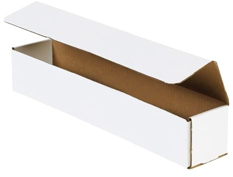 Box USA Small Box Mailers 12x2x2 White (Pack of 50) Corrugated Cardboard Box Mailer for Packing, Moving, Storage | Bulk Gift Box or Product Packaging for Small Business, Home, FBA