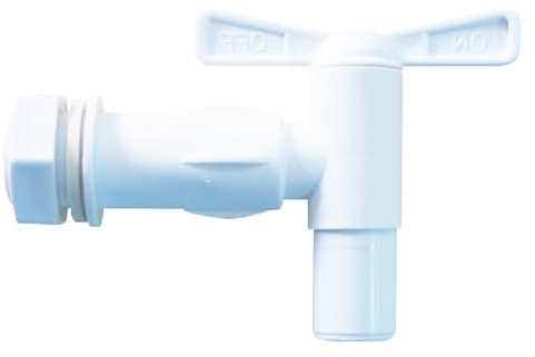 Robinet de cuve plastique 1/4 tour puisage Blanc
