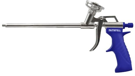 Faithfull Foam Spurt Gun, Stainless Steel Barrel & Needle, Sealant Dispensing Spray Applicator