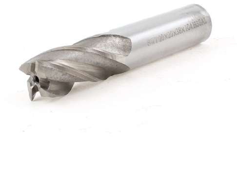 sourcingmap 20mmx20mmx104mm 4 Flutes HSS-AL End Mill Milling Cutter Tool Straight Shank