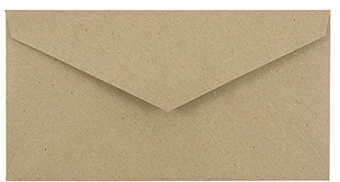 JAM PAPER Monarch Premium Envelopes - 3 7/8 x 7 1/2 - Brown Kraft Paper Bag - 50/Pack