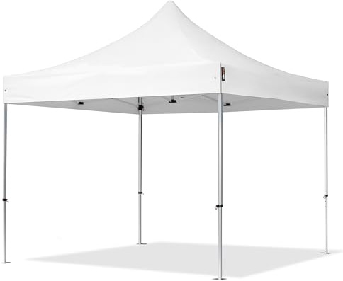 TOOLPORT Faltzelt Professional 3x3 m ohne Seitenteile Faltpavillon ALU Pavillon Partyzelt in weiß
