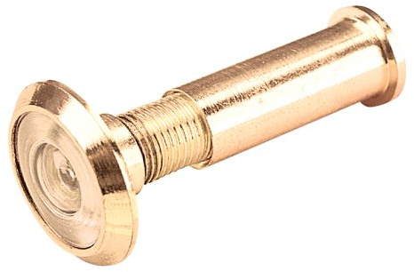 Prime-Line U 9892 1/2 In. Bore 180-Degree Solid Brass, Bright Brass Finish, Door Viewer (Single Pack)