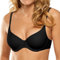 Nur Die T-Shirt Bügel-BH aus weicher Mikrofaser nahtlos vorgeformte gepaddete Cups unsichtbar unter der Kleidung Push-Up-Effekt Damen, schwarz, 80A