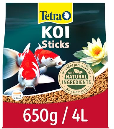 Tetra Pond Koï - Aliment Complet Premium pour Carpes Koï de Bassin – Activateur Naturel de Couleurs - Enrichi en Oligo-éléments, Vitamines essentiels, Caroténoïdes – Hautement digestible - 4 L