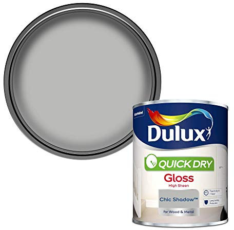 Dulux Quick Dry Gloss Paint For Wood And Metal - Chic Shadow 750Ml