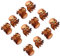 TRIXES 12 Pièces Élégantes Mini Pinces Barrettes Marrones pour Cheveux