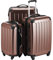 HAUPTSTADTKOFFER Alex - 3er Kofferset, Trolley-Set, Rollkoffer, Reisekoffer, (S, M & L), Braun