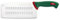 Sanelli Línea Premana Professional,Cuchillo Chino Cm.22,Acero Inoxidable,Verde y Rojo,34.5x3.0x10.0 cm