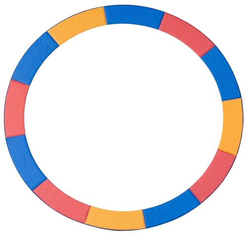 HOMCOM Coussin de Protection pour Trampoline de Remplacement Ø 366 cm Coussin de sécurité de Remplacement résistant aux Rayons UV, Anti déchirure Rouge