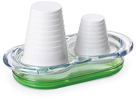 Omada Design Portabicchieri Acqua e Caffè, Porta Bicchieri Biodegradabili, Infrangibile, Lavabile in Lavastoviglie, linea Happy Drink, Verde