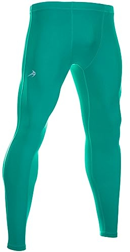 CompressionZ Men's Compression Pants for Workout, Sports|Base Layer Running Tights Leggings (Green, Large)