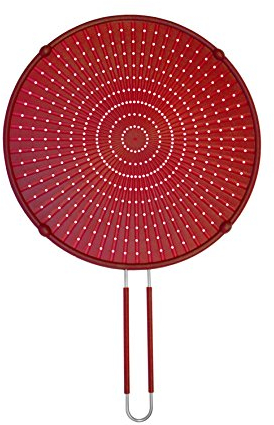 Cuisy KC2001 Couvercle Anti-Projection Silicone Noir/Rouge/Vert/Transparent 50 x 32 x 1,8 cm