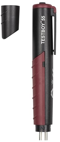 Tester liquido freni Testboy 55, misuratore per veicoli (DOT 3, DOT 4, DOT 5.1, illuminazione del punto di misurazione, resistente agli acidi e agli alcali, display ottico tramite 3 LED), nero