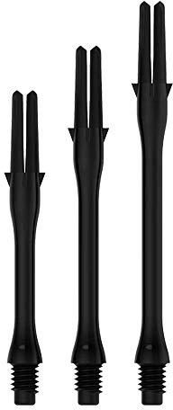 L-Style Dart Shafts: Durable Plastic Dart Shafts - Black Slim 300 (Long)