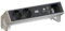 Bachmann Steckdosenleiste Schutzkontakt Desk, 902428, Schwarz, Edelstahl