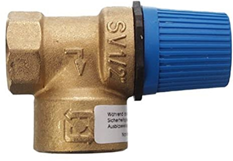 Cornat T593714 Válvula de Seguridad de diafragma latón 1/2 8,0 Bar, 5.1 cm