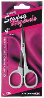 4 10cm Janome Ivory Embroidery Sewing Scissors XIS36, Beige