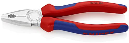 KNIPEX 03 05 180 Alicate universal con mangos confort cromado 180 mm