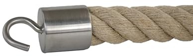 Unbekannt Support d'extrémité de câble en acier inoxydable V2A avec crochet pour corde de main courante de 30 mm (main courante / corde d'arrêt)