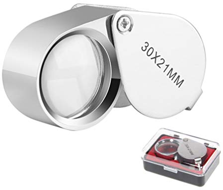 KINGMAS Lupe für Juweliere, 30 x 21 mm Juwelier Lupen Vergrößerungs Juwelierslupe