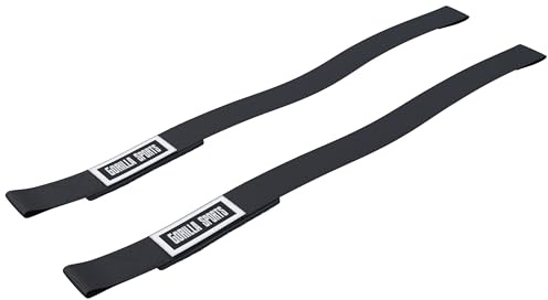 GORILLA SPORTS® Zughilfen - Paar, 55 cm, für Krafttraining, Bodybuilding, Kreuzheben und Fitness, rutschfest, aus Baumwolle - Lifting Straps, Handgelenk Bandagen, Powerlifting, Weightlifting