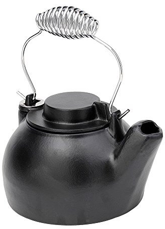 Minuteman International woodstove cast Iron Steamer Kettle, Blue/Black, 2.5 Quarts