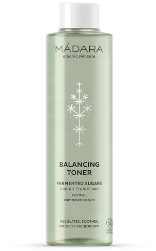 MADARA LIMPIEZA Tónico Equilibrante 200 ml - Refresca e Hidrata - Rosa, Frambuesa y Pepino - Piel Suave y Radiante para Pieles Normales y Mixtas.