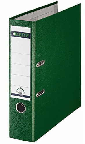 Leitz 10155095 Qualitäts-Ordner Plastik-Cover (A4, 5,2 cm Rückenbreite) schwarz (grün, breit | 5er Pack)