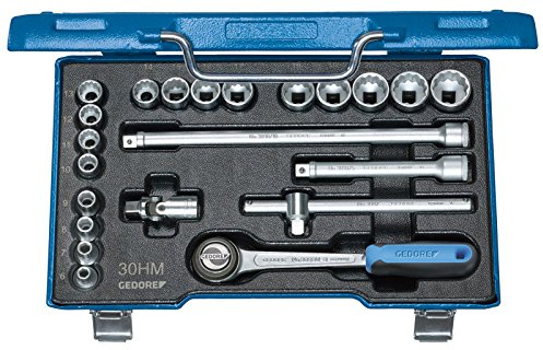 Gedore 30 HMU-3 Socket Set 3/8 22 pcs hex 6-22 mm