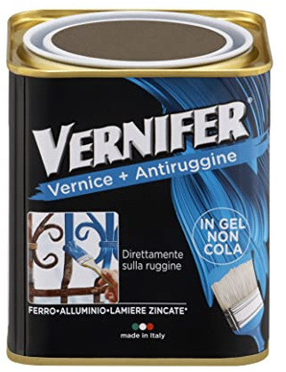 AREXONS 4891 VERNIFER | Marrone Antico Antichizzato, 750 ml Prodotto Verniciante, Smalto Antiruggine, Adatto a Protezione e Finitura di idi Interni ed Esterni, Gel Verniciante