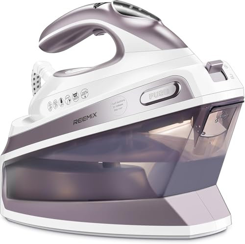 Steam Station Iron, Reemix 5.5 Bar Pressure, 1.5L Water Tank, Ceramic Soleplate, Anti-Limescale Function, Vertical Steaming, 3 Variable Temperature, Cord Storage, 2400 W