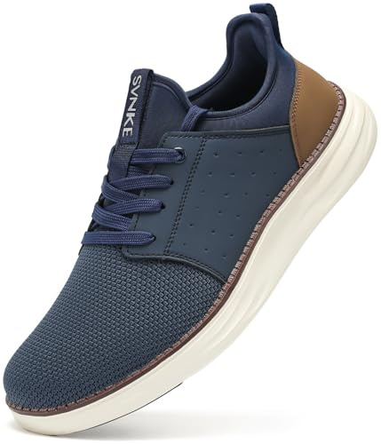 SVNKE Hombre Hands Free Slip On Zapatillas Hombre Zapatos Sneakers Casual Deportivas Caminar Correr Deportivas Gimnasio Moda cómodo Viajar clásicos de Negocio Azul 43.5