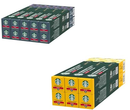STARBUCKS by Nespresso Pack de Cafés Descafeinados, Espresso Roast y Blonde Espresso Roast, 100 + 60 Cápsulas (160 Cápsulas)