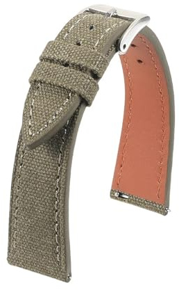 HRTUFN cuicu Bracelet de montre en toile à voile conique 20 mm 22, bracelet tissu artisanal dégagement rapide(Olive,20mm)