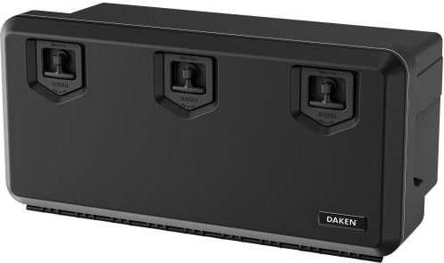 UNITRAILER Coffre à outils DAKEN 81008 WELVET 1030x500x455 mm Boîte de rangement 147l pour camion poids lourd et remorque Boîte plastique robuste et étanche avec serrure de sécurité professionnelle