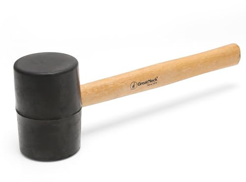 GreatNeck 32 Oz. Rubber Mallet with Hardwood Handle Won't Mar or Scratch