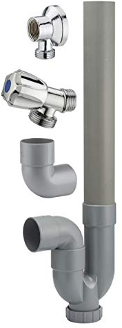 Kit raccordement pour machine à laver robinet + applique murale + siphon NOYON & THIEBAULT