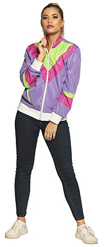 Boland- Vestz zip de sport Retro Frau Costumes Taille Adulte, Femme, 10260833, Multicolore, M
