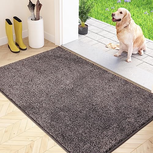 FCSDETAIL Schmutzfangmatte Innen 86 x 150 cm, rutschfeste Maschinenwaschbare Fußmatte, Sauberlaufmatte, Eingangstürmatte mit Wasserabsorbierenden, Fussmatte für Hund, Eingang, Haustür & Flur
