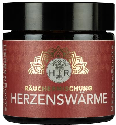 Herzenswärme Räuchermischung - Kraftvolles Räucherwerk • spirituell • energetische Reinigung • 100% Natur • ähnlich: Palo Santo Räucherstäbchen, weißer Salbei zum Räuchern • HerbsnRoots