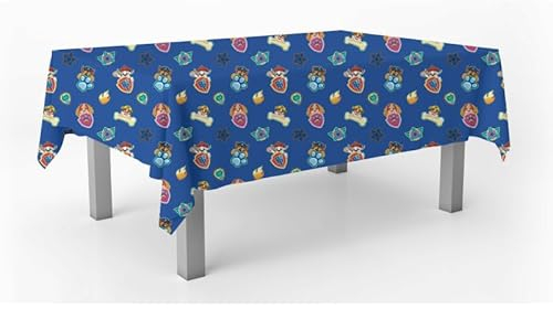 BeenSmile Mantel Patrulla Canina para Cumpleaños, Decoración y Artículos para Fiestas Infantiles y Celebraciones, 1 Unidad 120x180 CM