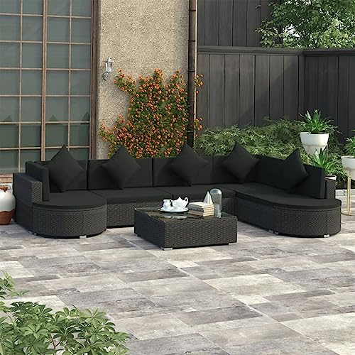KTHLBRH Set di mobili da giardino per terrazze, mobili da balcone, 8 pezzi