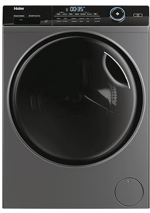 Haier I-Pro Series 5 Freestanding Washer Dryer, 10 Kg Wash + 6 Kg Dry, 1400 RPM, Direct Motion Motor, Wi-Fi, I-Refresh & Anti-Bacterial Treatment, Anthracite, 60x62x85 cm - HWD100-B14959S8NU1