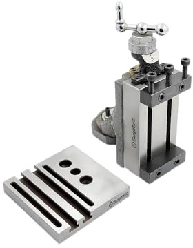 Buyohlic Mini Vertical Milling Slide with Base Plate- Direct Mounting on 7 x 14 Mini Lathe Machine ((SwivelType-With Clamp))