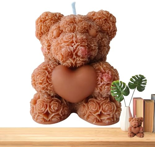 Bougies relaxantes d'aromathérapie mignonnes bougies parfumées en forme d'ours | Ornements d'aromathérapie longue durée, fournitures créatives relaxantes multifonctionnelles pour la maison, les