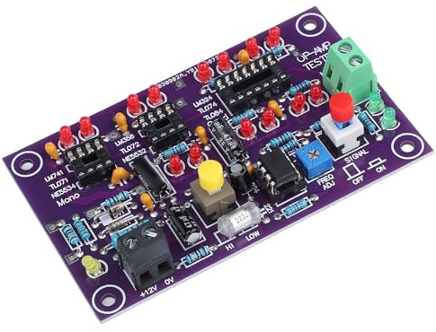 Modulo di Test OP AMP Test del Circuito di Amplificazione Scheda di Test 'amplificatore Operazionale per Tester T2 DC12V Singolo Doppio Quadruplo