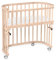 babybay Original Beistellbett aus massivem Buchenholz/kompakt & verwandelbar/Kinderbett Höhe stufenlos verstellbar/mitwachsendes Babybett (Natur unbehandelt) / inkl. Matratze, Gitter, Rollen