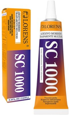 SC 1000, super colla,nuova formula per Smartphone, con Punta di Precisione, Resistente all'Acqua, per Fai da Te e Bigiotteria
